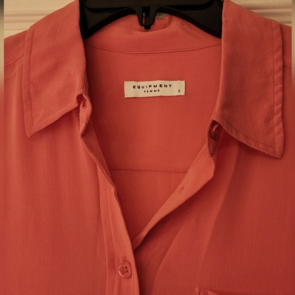 Equipment Femme silk blouse in pink size Small - Picture 5 of 6